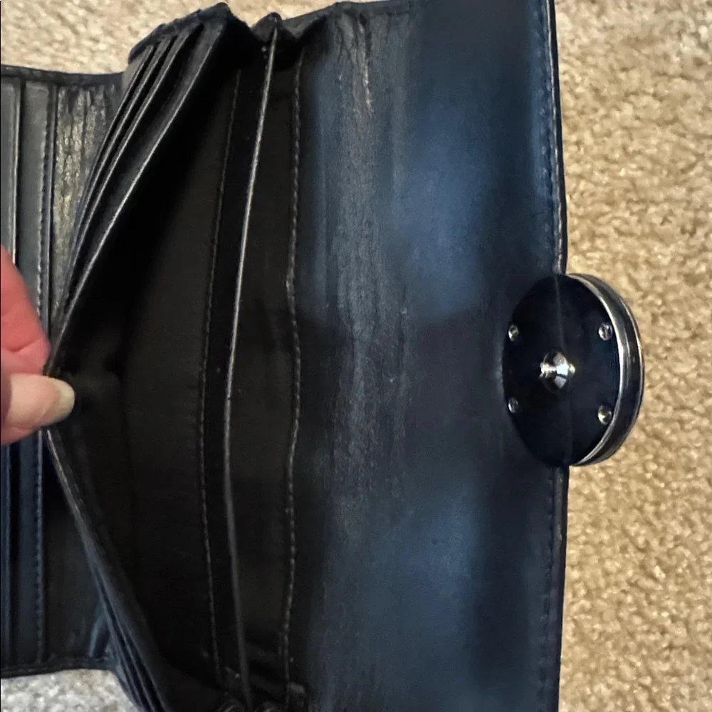 Coach Alexandra Black Leather Slim Envelope Wallet, GUC - Picture 4 of 9